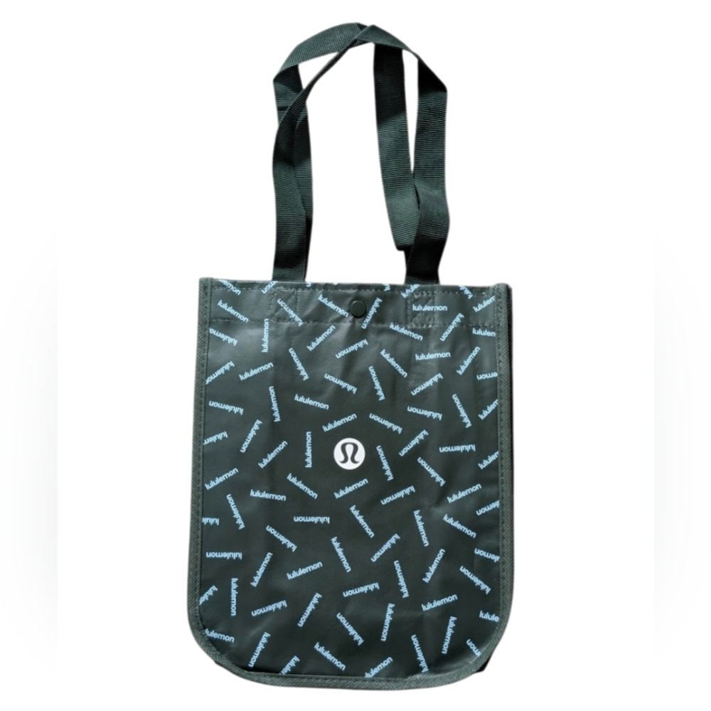 Lululemon Athletica Dark Green Logo Print Tote - Picture 3 of 4